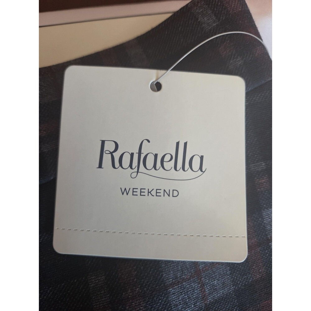 Rafaella Pants Womens Small Black Plaid Twill Comfort Pull On Casual Weekend